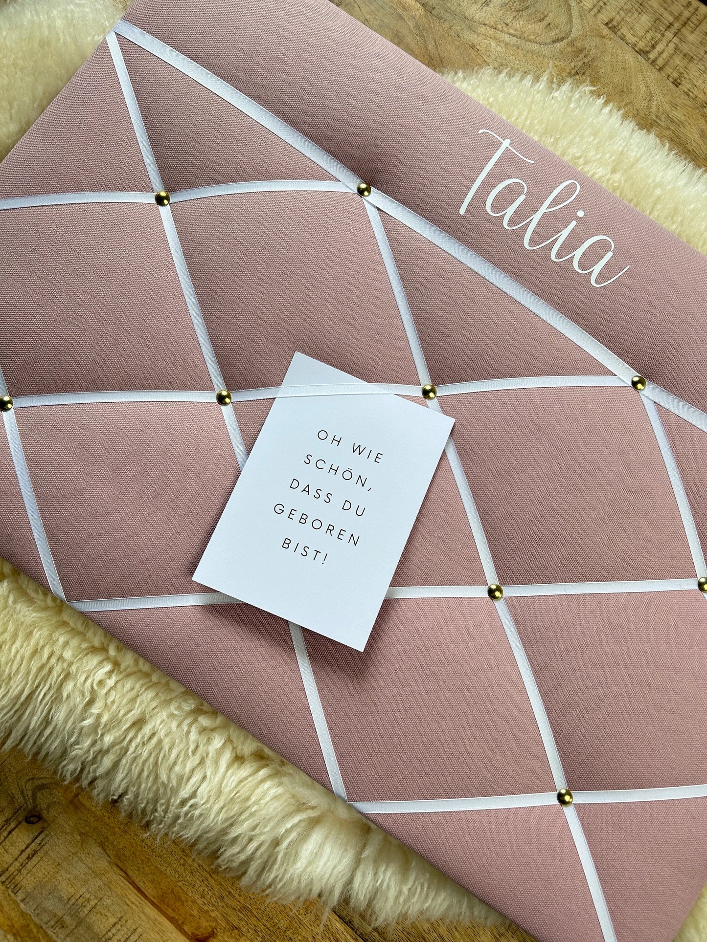 Memoboard personalisiert Wunschgröße altrosa
