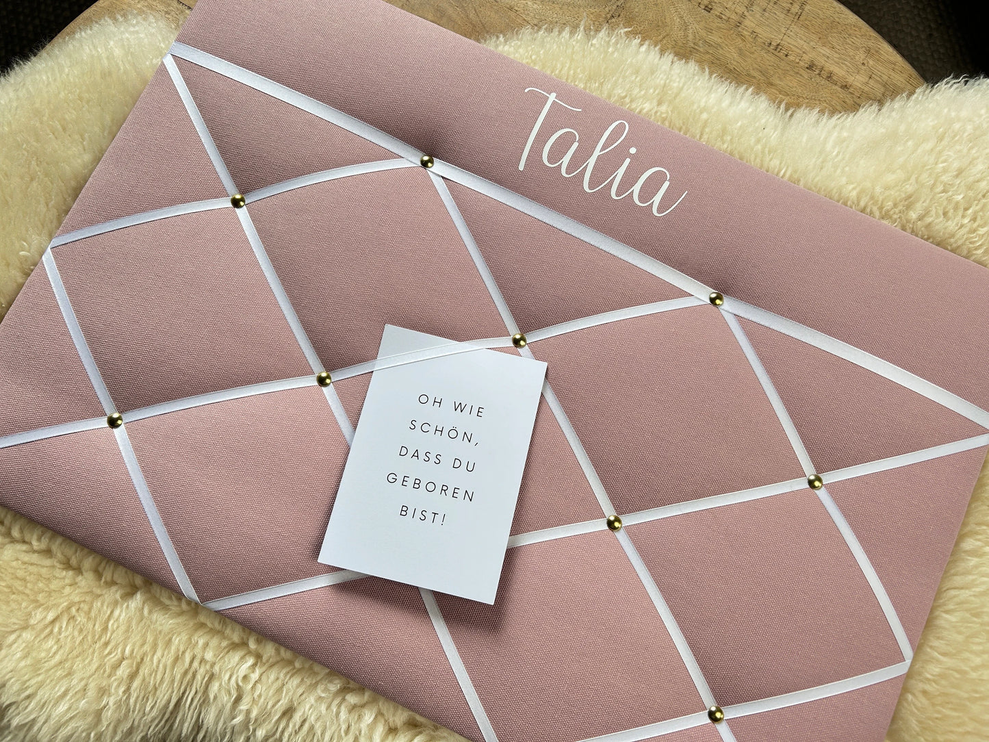Memoboard personalisiert Wunschgröße altrosa