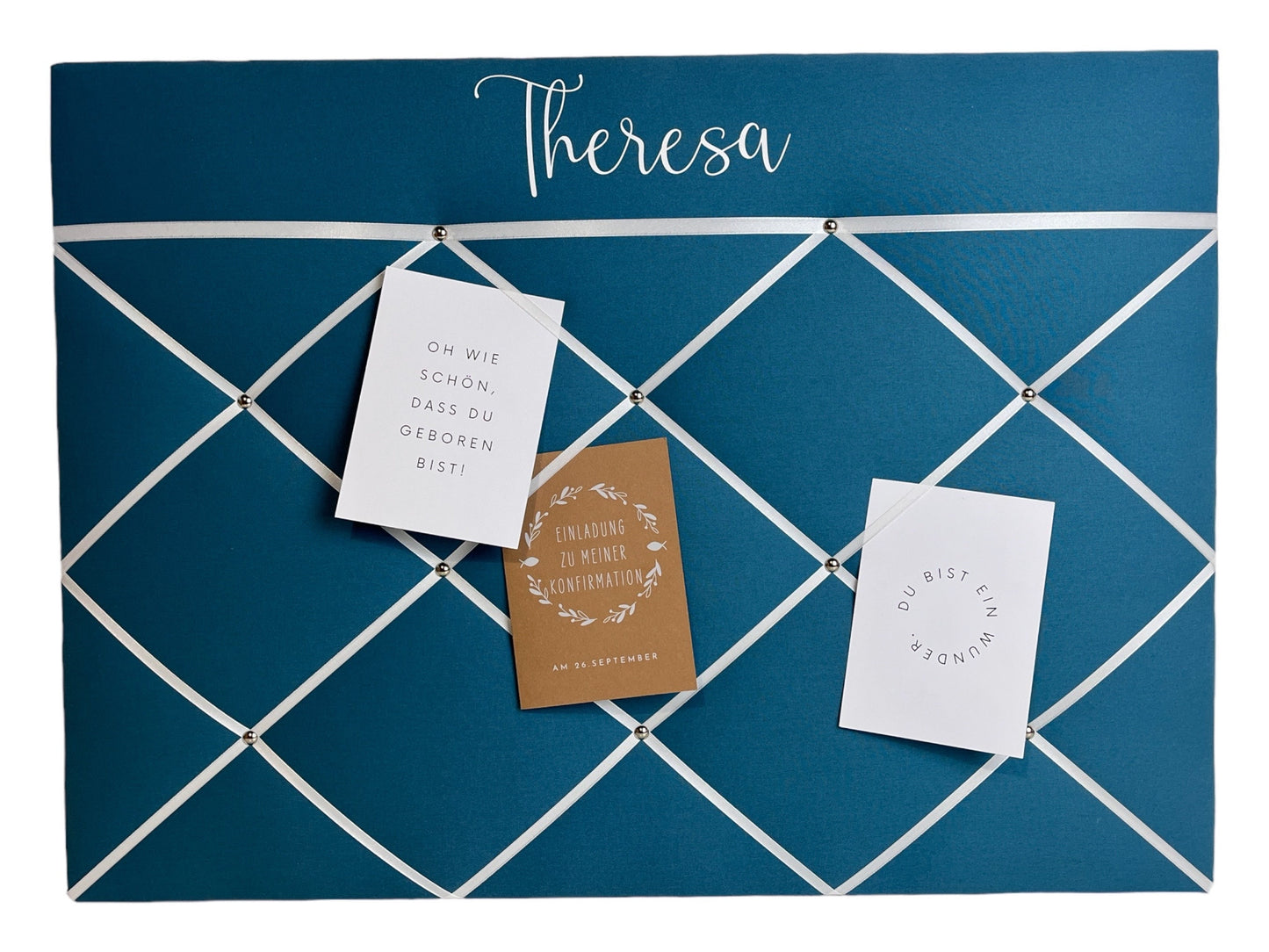 Memoboard personalisiert Wunschgröße türkis