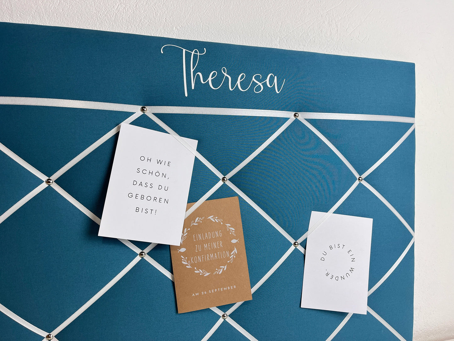 Memoboard personalisiert Wunschgröße türkis
