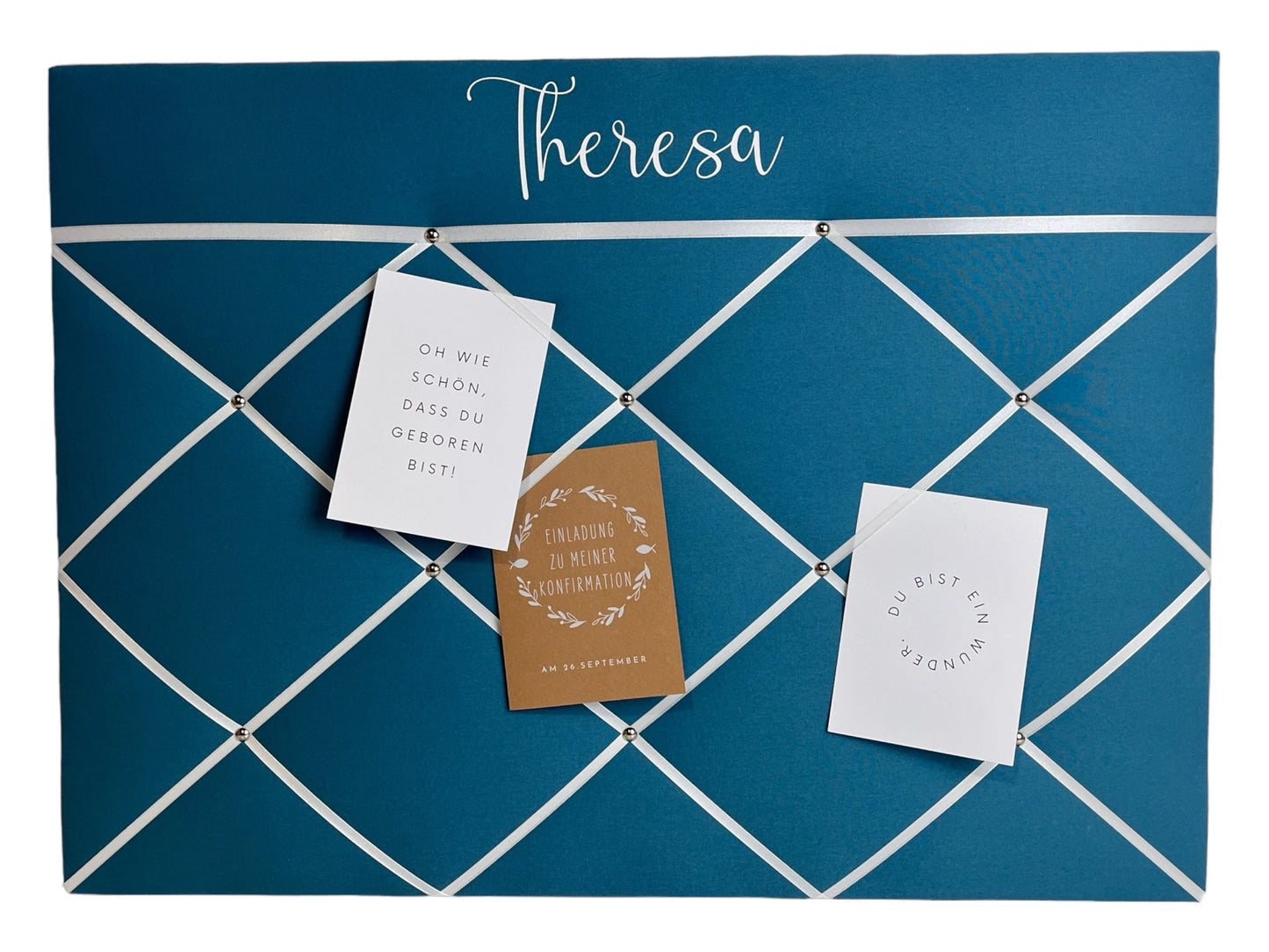 Memoboard personalisiert Wunschgröße türkis