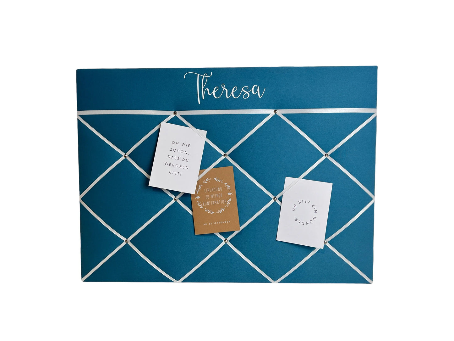 Memoboard personalisiert Wunschgröße türkis