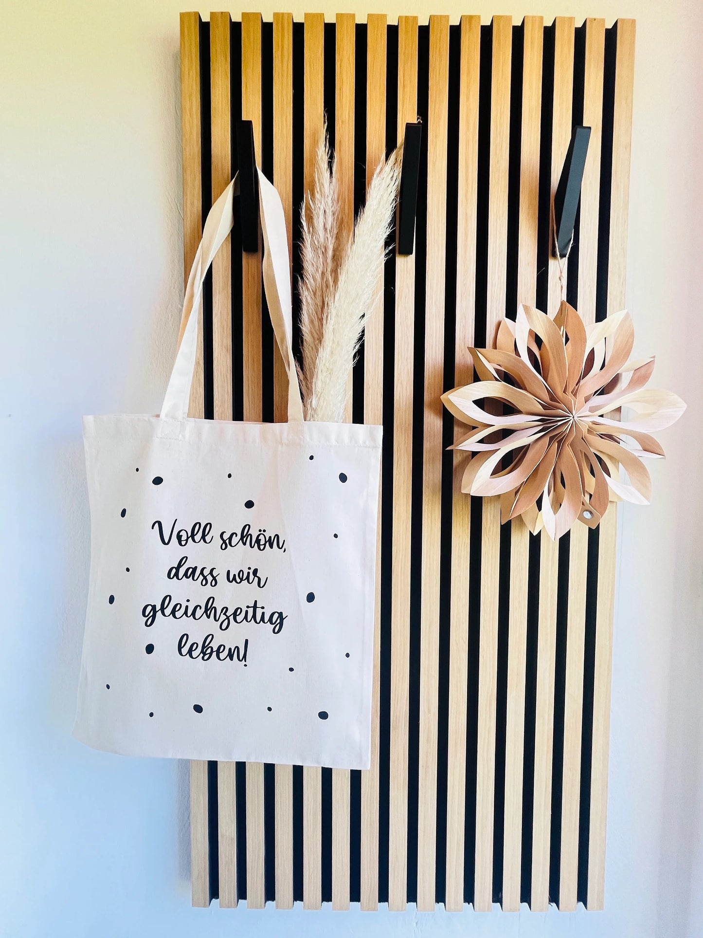 Jutetasche Shopper Voll schön, dass wir gleichzeitig leben!